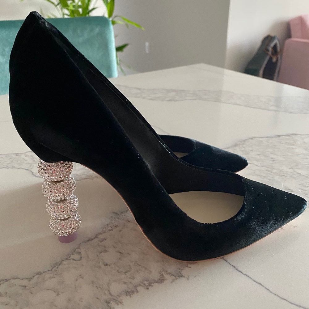 AUTHENTIC Sophia Webster Crystal Mid Pump. Size 5 (running small, fit size 4.5)